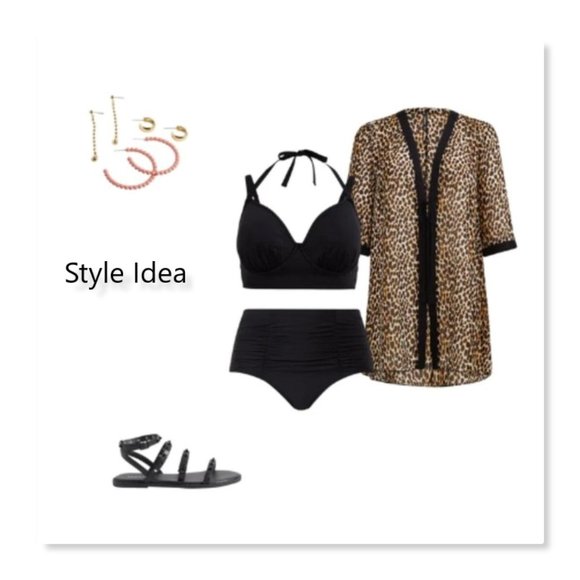 Torrid Swim Coverup Kimono Animal Print NWT - Picture 9 of 11